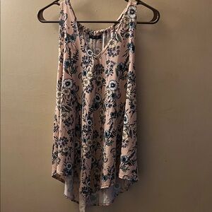 First Love Pink Floral Tank Top